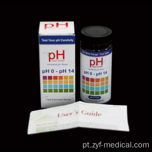 Tiras de teste de água para pH